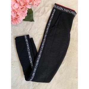 XS,  Calvin Klein Sleepwear, black logo thermal leisure leggings